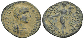 Phrygia. Apameia . Elagabalus AD 218-222. Bronze Æ (25mm, 5.92 g) ΑΥΤ Κ Μ ΑΥΡ ΑΝΤΩΝƐΙΝΟϹ; laureate and cuirassed bust of Elagabalus, r., seen from fro...