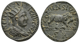 LYCAONIA. Iconium. Gallienus (253-268). Ae. (22mm, 5.73 g) Obv: IMP C P LIC GALLIENVΓ P F Λ. Radiate, draped and cuirassed bust right. Rev: ICONIЄNSIV...