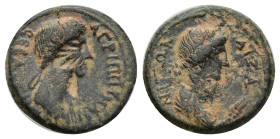 PHRYGIA. Aezanis. Agrippina II (Augusta, 50-59). Ae. (16mm, 2.98 g) Obv: ΑΓΡΙΠΠΙΝΑΝ CЄΒΑCΤΗΝ. Draped bust of Agrippina right. Rev: ΑΙΖΑΝΙΤΩΝ. Draped b...
