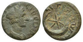 CILICIA. Cestrus. Sabina (Augusta, 128-136/7). Ae. (18mm, 4.23 g) Obverse: ϹΑΒΕΙΝΑ ϹΕΒΑϹΤΗ; draped bust of Sabina, r., with stephane. Reverse: ΚΕϹΤΡΗΝ...