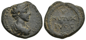 COMMAGENE , Doliche. Commodus. As Caesar, AD 166-177. Æ (21mm, 8.26 g). Bareheaded, draped, and cuirassed bust right / ΔOΛI/XAIΩN in two lines; A belo...