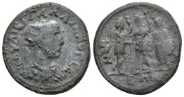 BITHYNIA, Nicaea. Gallienus. 244-249 AD. Æ (28mm, 10.29 g). Radiate, draped, and cuirassed bust right / Gallienus and Valerian, radiate and wearing mi...