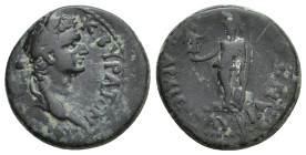 Phrygia. Kibyra. Domitian AD 81-96. Bronze Æ (19mm. 4.46 g) ΔΟΜΙΤΙΑΝΟϹ ϹƐΒΑϹΤΟϹ ΚΙΒΥΡΑΤΩΝ; laureate head of Domitian, r. / ƐΠΙ ΑΡΧΙƐ(ΡΕΩϹ) ΚΛΑΥ ΒΙΑΝΤΟ...