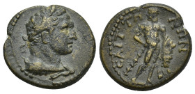LYDIA. Saitta. Pseudo-autonomous (2nd-3rd centuries AD). AE Bronze (18mm, 4.49 g) Obv: Laureate and draped bust of Herakles right. Rev: СΑΙΤΤΗΝΩΝ. Her...