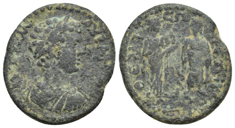 Phrygia, Themisonium. Caracalla. A.D. 198-217. AE diassarion (25mm, 6.96 g). Lau...