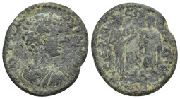 Phrygia, Themisonium. Caracalla. A.D. 198-217. AE diassarion (25mm, 6.96 g). Laureate, draped and cuirassed bust of Caracalla right, seen from behind ...