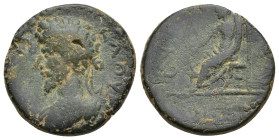 Uncertain province. Lucius Verus (161-169 AD) Ae. (22mm, 8.00 g) Obv: Laureate-headed bust of Lucius Verus wearing cuirass and paludamentum, left. Rev...