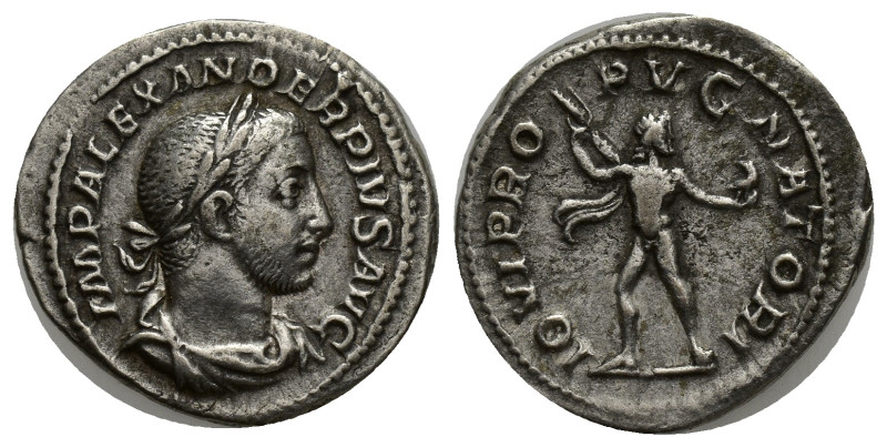 SEVERUS ALEXANDER (A.D. 222-235). AR denarius. (20mm, 3.00 g) IMP ALEXANDER PIVS...