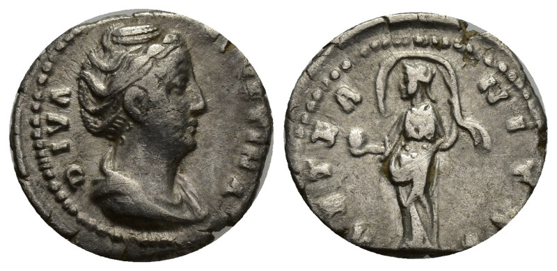 Diva Faustina Senior, died 140/1. Denarius (Silver, 18mm, 3.00 g), Rome. DIVA FA...