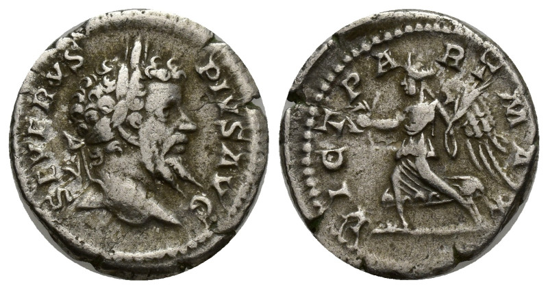 Septimius Severus. A.D. 193-211. AR denarius (18mm, 2.61 g). Rome, A.D. 204. SEV...