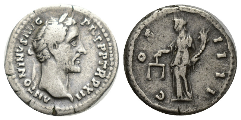 Antoninus Pius (138-161) AR denarius (Silver, 18mm, 3.00 g). Rome, 148-149. Obv:...