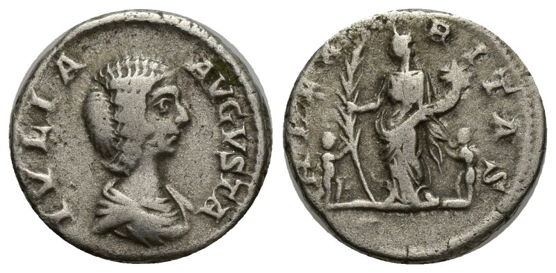 Julia Domna (AD 193-217). AR denarius (18mm, 3.69 g). Rome, ca. AD 196-211, IVLI...