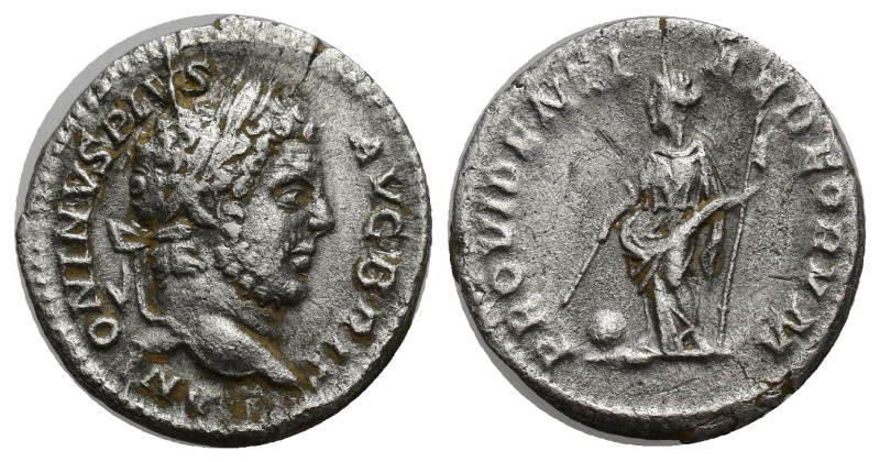 Caracalla AR Denarius. (18mm, 2.91 g) Rome, AD 210-213. ANTONINVS PIVS - AVG BRI...