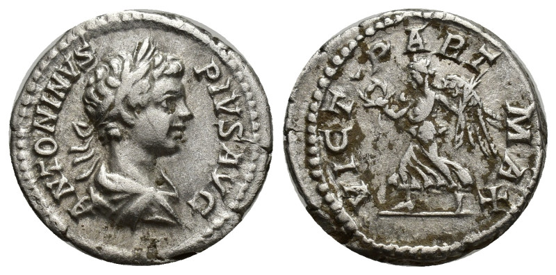 Caracalla, 198-217. Denarius (18mm, 2.91 g), Rome, 201-206. ANTONINVS PIVS AVG L...