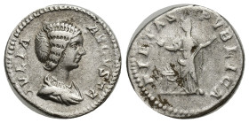 Julia Domna AD 193-217. Struck under Septimius Severus, AD 200-207. Rome Denarius AR (18mm, 3.63 g). IVLIA AVGVSTA, draped bust of Julia Domna to righ...