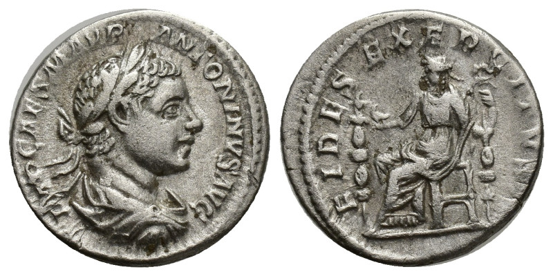 Elagabalus. Denarius. (17mm, 2.71 g) 218 AD. Rome. Anv.: IMP CAES M AVR ANTONINV...