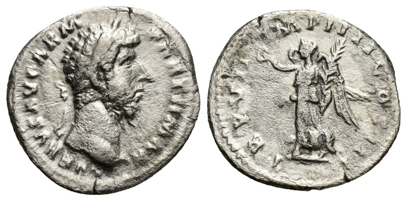 LUCIUS VERUS (161-169). Denarius. (18mm, 2.89 g) Rome. Obv: L VERVS AVG ARM PART...