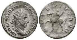 Trajan Decius (249-251). Antoninianus, (21mm, 3.22 g). IMP C M Q TRAIANVS DECIVS AVG, radiate bust right/ ADVENTVS AVG, Decius on horse riding left, l...