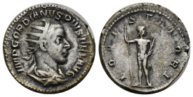 Gordian III (AD 238-244). AR antoninianus (21mm, 5.51 g). Rome, AD 241-243. IMP GORDIANVS PIVS FEL AVG, radiate, draped and cuirassed bust of Gordian ...