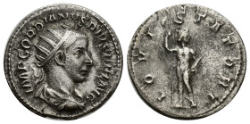 Gordian III (AD 238-244). AR antoninianus (21mm, 4.00 g). Rome, AD 241-243. IMP GORDIANVS PIVS FEL AVG, radiate, draped and cuirassed bust of Gordian ...