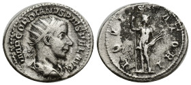 Gordian III (AD 238-244). AR antoninianus (20mm, 5.62 g). Rome, AD 241-243. IMP GORDIANVS PIVS FEL AVG, radiate, draped and cuirassed bust of Gordian ...