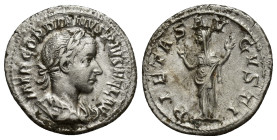 Gordian III, 238 - 244 AD Silver Denarius, Rome Mint, (20mm, 2.62 g) Obverse: IMP GORDIANVS PIVS FEL AVG, Laureate, draped and cuirassed bust of Gordi...