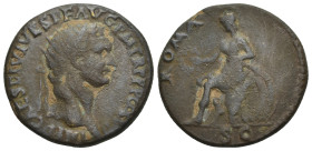 DOMITIAN, (A.D. 81-96), AE dupondius, uncertain mint in Thrace, issued A.D. 82, (26mm, 12.09 g), obv. radiate head of Domitian to right, around IMP D ...