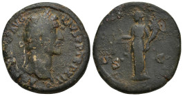 Antoninus Pius (138-161 AD) Rome AE Sestertius (31mm, 23.86 g) Οbv: ANTONINVS AVG PIVS P P TR P XII Laureat head of Antoninus Pius to right. Rev: COS ...