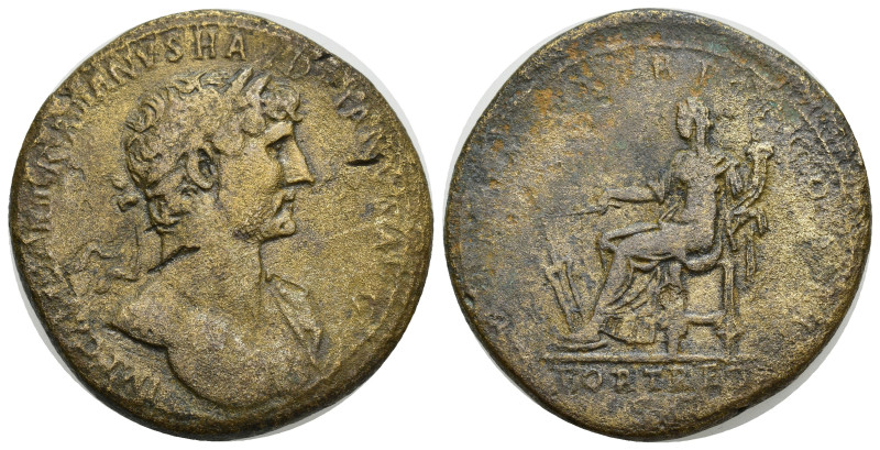 Hadrian (117-138), Sestertius, Rome, AD 118; AE (34mm, 23.78 g); IMP CAESAR TRAI...