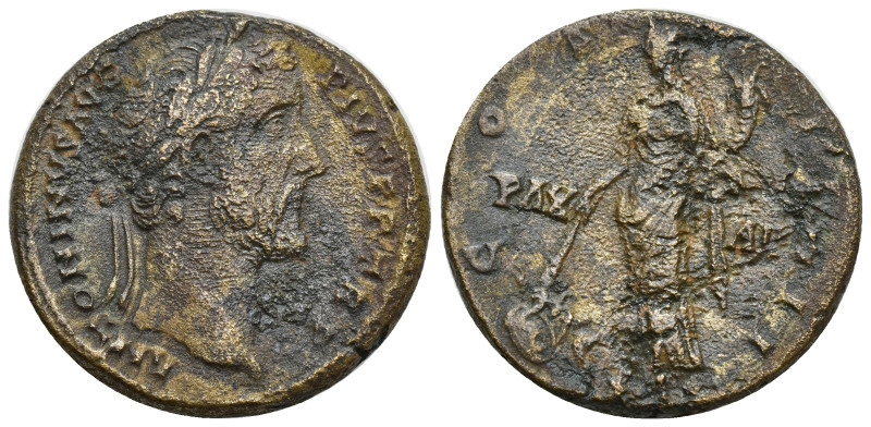 Antoninus Pius Æ Sestertius. (29mm, 24.27 g) Rome, AD 145-161. ANTONINVS AVG PIV...