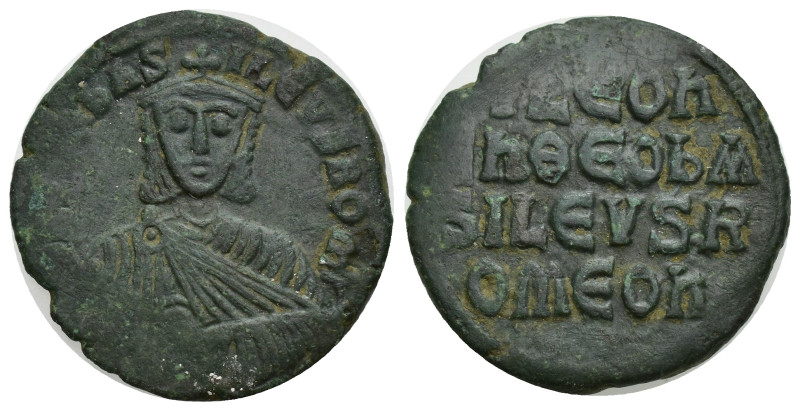 Leo VI the Wise. AD 886-912. Constantinople Follis Æ (25mm, 8.51 g). +LEOn bASIL...