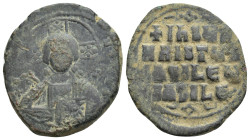 Anonymous Folles. Time of Basil II & Constantine VIII, circa 976-1025. Æ Follis (26mm, 10.42 g). Constantinople mint. Facing bust of Christ Pantokrato...