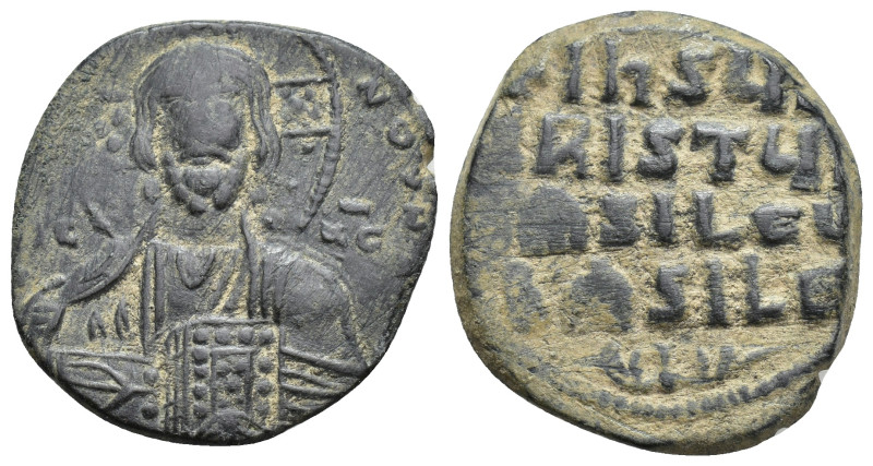 Anonymous Folles. temp. Basil II & Constantine VIII, circa 976-1025. Æ Follis (2...