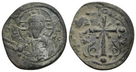 ANONYMOUS FOLLES. Class I. Attributed to Nicephorus III Botaniates (1078-1081 AD). AE Follis (24mm, 4.62 g) Obv: IC - XC. Facing bust of Christ Pantok...