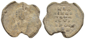 Obv: Facing nimbate bust of a saint, Rev: Legends six lines. 24mm, 8.00 gr.