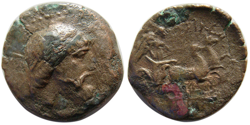 KINGS of PARTHIA, Mithradates I. 164-132 BC. Æ (4.05 gm; 20 mm). Sunrise -. King...