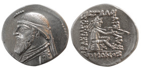 PARTHIAN KINGS. Mithradates II. 121-91 BC. AR Drachm.