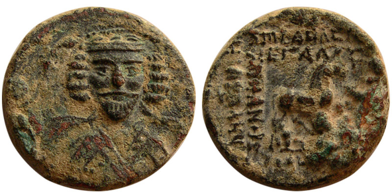 KINGS of PARTHIA. Phraates III. 70/69-58/7 BC. Æ (4.35 gm; 17 mm). Sunrise -. Bu...