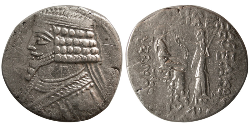 KINGS of PARTHIA. Phraates IV (38/7-2 BC). AR Tetradrachm (14.57 gm; 28 mm). Sel...