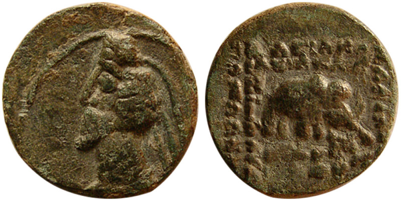 KINGS of PARTHIA. Phraates IV. 38-2 BC. Æ (2.62 gm; 14 mm). King facing left / E...