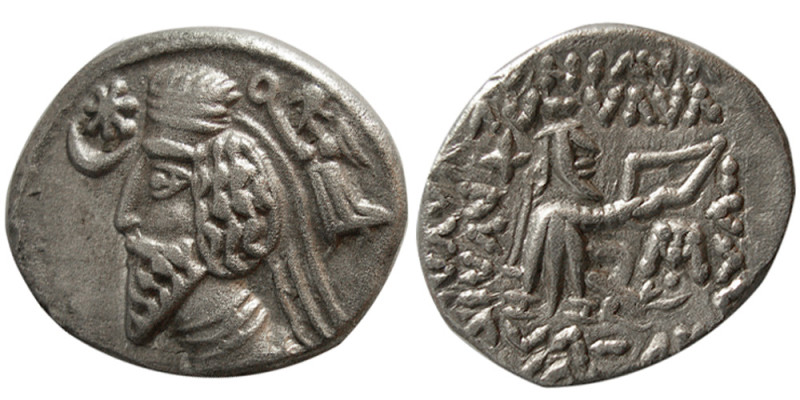PARTHIAN KINGS. Phraatakes. 2 BC- AD. 4/5. AR Drachm (3.78 gm; 19 mm). Mithradat...