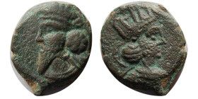KINGS of PARTHIA. Osroes I. Circa AD 109-129. Æ Chalkous. Rare.