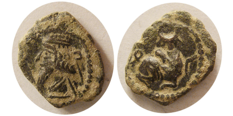 KINGS of PARTHIA. Mithradates V. 128-147 AD. Æ (1.10 gm; 13 mm). Nice original f...