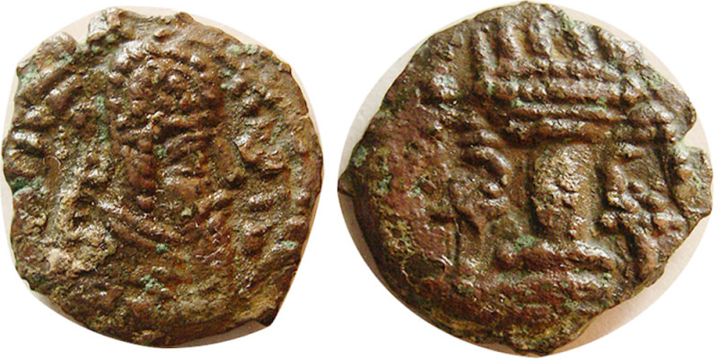 SASANIAN KINGS. Ardashir I, AD. 224-240. Æ Pashiz (3.01 gm; 18 mm). Sunrise 701....
