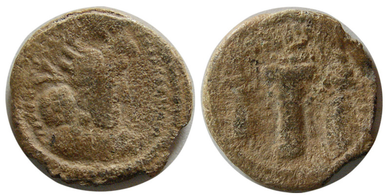 SASANIAN KINGS. Hormizd II, 303-309 AD. PB (Lead) unit (1.70 gm; 13 mm). Standar...