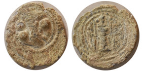 SASANIAN KINGS. Shapur II, 309-379 AD. PB (Lead) unit. RRR.