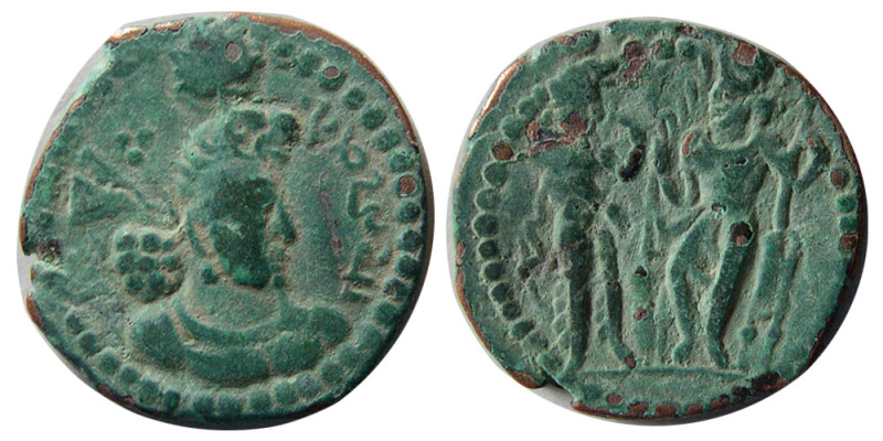 KUSHANO-SASANIAN KINGS. Hormizd Kushanshah (c.270- 300). Æ (2.16 gm; 16 mm). Obv...