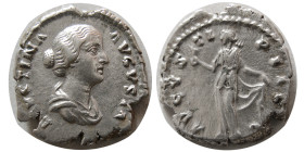 ROMAN EMPIRE. Faustina II, Augusta. AD. 147-175. AR Denarius.