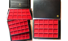 Large Abafil Coin Case. Manufactured by Abafil of Milan, Italy.