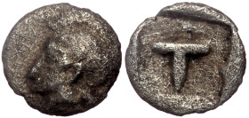 Arkadia, Tegea, AR Tetartemorion, (Silver, 0.15 g 6 mm), Circa 423-400 BC.